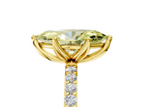 Yellow gold Fancy Yellow Marquise  Solitaire Pavé Diamond Engagement Ring with Four-Prong Setting_5