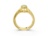 Yellow gold Fancy Yellow Marquise  Solitaire Pavé Diamond Milgrain Engagement Ring with Four-Prong Setting_3