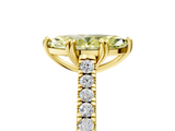 Yellow gold Fancy Yellow Marquise  Solitaire Pave Diamond Engagement Ring with Prong Setting_5