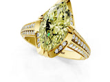 Yellow gold Fancy Yellow Marquise  Solitaire Pave Split Shank Ring with Four-Prong Setting_82