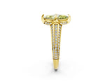 Yellow gold Fancy Yellow Marquise  Solitaire Pave Split Shank Ring with Four-Prong Setting_83