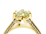 Yellow gold Fancy Yellow Marquise  Solitaire Pave Split Shank Ring with Four-Prong Setting_85