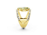Yellow gold Fancy Yellow Marquise  Solitaire Split Shank Pave Diamond Ring_31