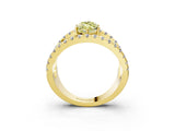 Yellow gold Fancy Yellow Marquise  Solitaire Split Shank Pave Diamond Ring_32