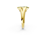 Yellow gold Fancy Yellow Marquise  Solitaire Tension Set Diamond Ring_2