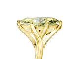 Yellow gold Fancy Yellow Marquise  Solitaire Twist Band Six-Prong Setting