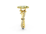 Yellow gold Fancy Yellow Marquise  Solitaire Twist Band with Pavé Accents and Four-Prong Setting_35