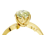 Yellow gold Fancy Yellow Marquise  Solitaire Twist Band with Pavé Accents and Four-Prong Setting_37