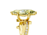 Yellow gold Fancy Yellow Marquise  Solitaire Twist Band with Pavé Accents and Four-Prong Setting_38