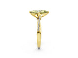 Yellow gold Fancy Yellow Marquise  Solitaire Twist Band with Pavé Diamonds and Four-Prong Setting_47