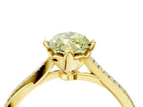 Yellow gold Fancy Yellow Marquise  Solitaire Twist Band with Pavé Diamonds and Four-Prong Setting_49