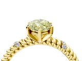 Yellow gold Fancy Yellow Marquise  Solitaire Twisted Band Prong Set Engagement Ring_34