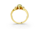 Yellow gold Fancy Yellow Marquise  Solitaire Twisted Band Scroll Prong Ring_6