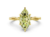 Yellow gold Fancy Yellow Marquise  Solitaire Twisted Band with Bead Prong Setting_29