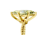 Yellow gold Fancy Yellow Marquise  Solitaire Twisted Band with Bead Prong Setting_34