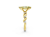 Yellow gold Fancy Yellow Marquise  Solitaire Twisted Band with Prong Setting 2