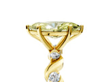 Yellow gold Fancy Yellow Marquise  Solitaire Twisted Band with Prong Setting 5