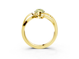Yellow gold Fancy Yellow Marquise  Solitaire Twisted Band with Prong Setting_6