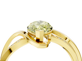 Yellow gold Fancy Yellow Marquise  Solitaire Twisted Band with Prong Setting_7