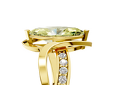 Yellow gold Fancy Yellow Marquise  Solitaire Twisted Band with Prong Setting_8