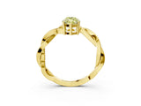 Yellow gold Fancy Yellow Marquise  Solitaire Twisted Pave Diamond Ring with Four-Prong Setting_15