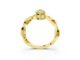 Yellow gold Fancy Yellow Marquise  Solitaire Twisted Pave Diamond Ring with Four-Prong Setting_95