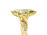 Yellow gold Fancy Yellow Marquise  Solitaire Vine Band with Milgrain Prong Setting_8