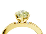 Yellow gold Fancy Yellow Marquise  Solitaire with Pavé Band and Four-Prong Setting_33