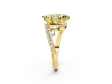 Yellow gold Fancy Yellow Marquise  Solitaire with Pavé Twist Band and Four-Prong Setting_2