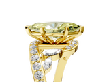 Yellow gold Fancy Yellow Marquise  Solitaire with Pavé Twist Band and Four-Prong Setting_5