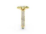 Yellow gold Fancy Yellow Marquise  Solitaire with Pave Band and Four-Prong Setting_5