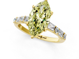 Yellow gold Fancy Yellow Marquise  Solitaire with Side Baguettes and Channel Set Band_1
