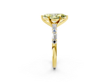 Yellow gold Fancy Yellow Marquise  Solitaire with Side Baguettes and Channel Set Band_2