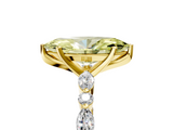 Yellow gold Fancy Yellow Marquise  Solitaire with Side Stones on a Pavé Band and Four-Prong Setting_5