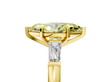 Yellow gold Fancy Yellow Marquise  Solitaire with Tapered Baguette Side Stones on a Classic Band with Four-Prong Setting_5