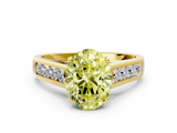 Yellow gold Fancy Yellow Oval  Brilliant Channel-Set Solitaire Ring with Four-Prong Setting_20