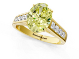 Yellow gold Fancy Yellow Oval  Brilliant Channel-Set Solitaire Ring with Four-Prong Setting_21