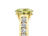 Yellow gold Fancy Yellow Oval  Brilliant Channel-Set Solitaire Ring with Four-Prong Setting_25