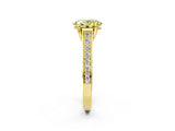 Yellow gold Fancy Yellow Oval  Brilliant Cut Diamond Engagement Ring with Pavé Band and Four-Prong Setting_51