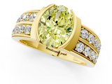 Yellow gold Fancy Yellow Oval  Brilliant Diamond Channel Set Wide Band Ring with Bezel Setting_57