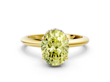 Yellow gold Fancy Yellow Oval  Brilliant Solitaire Engagement Ring with Six-Prong Setting and Classic Band_20