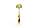 Yellow gold Fancy Yellow Oval  Brilliant Solitaire Engagement Ring with Six-Prong Setting and Classic Band_22