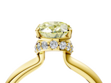 Yellow gold Fancy Yellow Oval  Brilliant Solitaire Engagement Ring with Six-Prong Setting and Classic Band_24