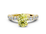 Yellow gold Fancy Yellow Oval  Brilliant Solitaire with Pavé Band and Four-Prong Setting_41