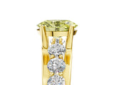 Yellow gold Fancy Yellow Oval  Brilliant Solitaire with Side Stones on a Pave Band and Four-Prong Setting_29