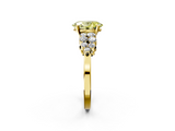 Yellow gold Fancy Yellow Oval  Cluster Diamond Engagement Ring with Pavé Band and Four-Prong Setting_50