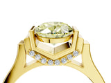Yellow gold Fancy Yellow Oval Cut Brilliant Solitaire Diamond Ring with Channel Set Band and Bar Prong Setting_16