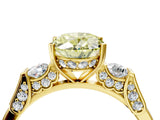 Yellow gold Fancy Yellow Oval Cut Brilliant Three-Stone Pave Band with Four-Prong Setting_10