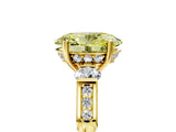 Yellow gold Fancy Yellow Oval Cut Brilliant Three-Stone Pave Band with Four-Prong Setting_11