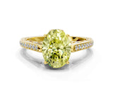 Yellow gold Fancy Yellow Oval  Cut Cathedral Pave Diamond Engagement Ring with Six-Prong Setting_44